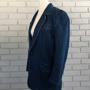 LizWear Liz Claiborne Jean Denim Jacket Coat 4 S